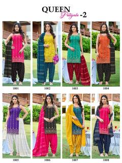 Mukesh queen patiyala 2 kurtis fabric wholesale